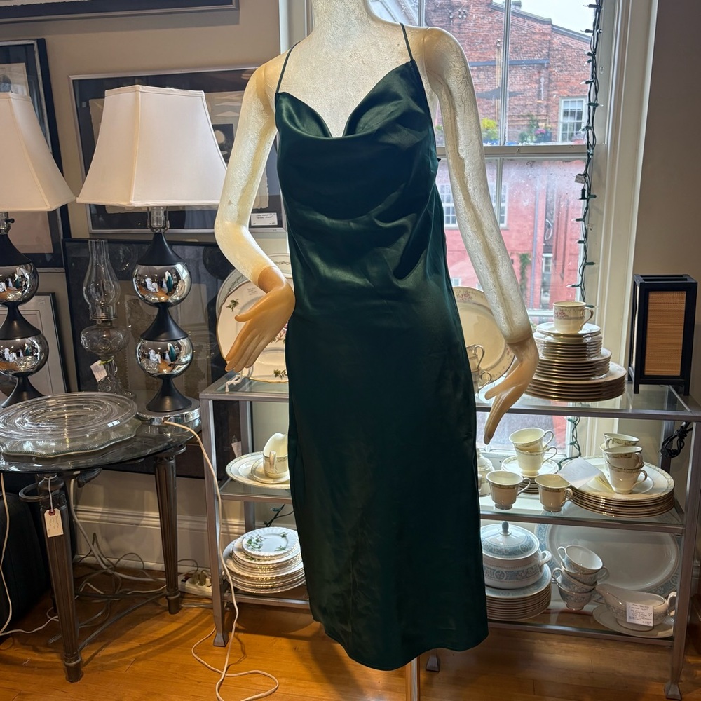 Mexx Dark Green Satin Dress